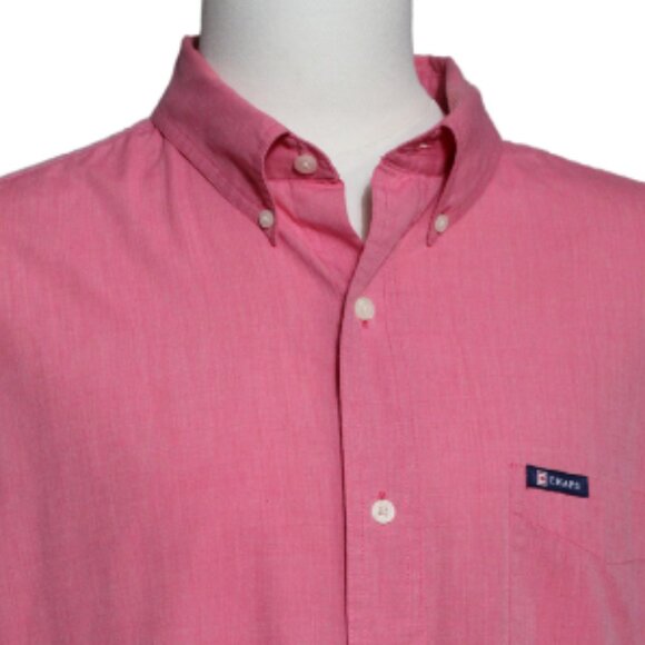 CHAPS Ralph Lauren SZ L Men's Coral Long Sleeve Button Down Shirt - Picture 6 of 8